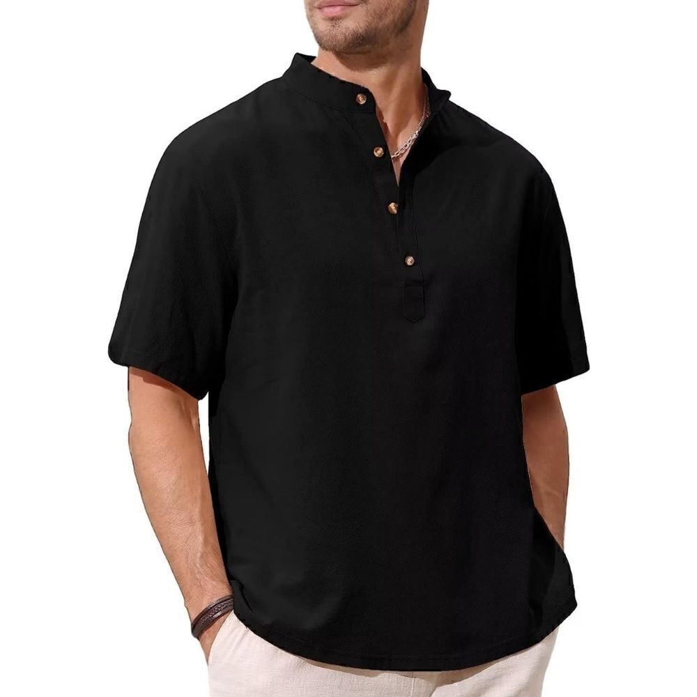 Men’s Cotton Henley Shirt